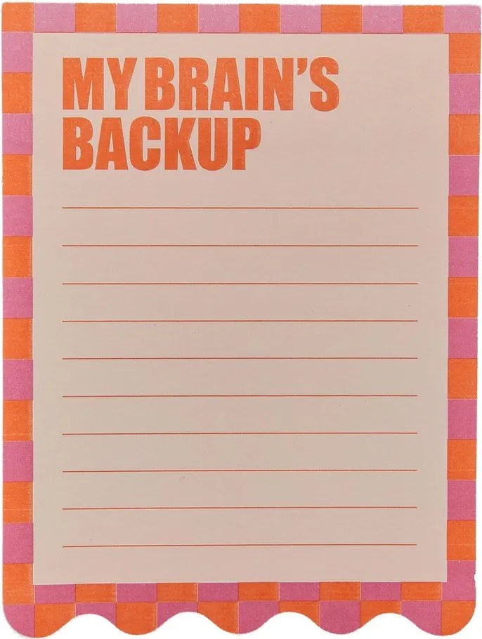 EVERYDAY Samolepiace lístočky "Backup" - ružová/oranžová
