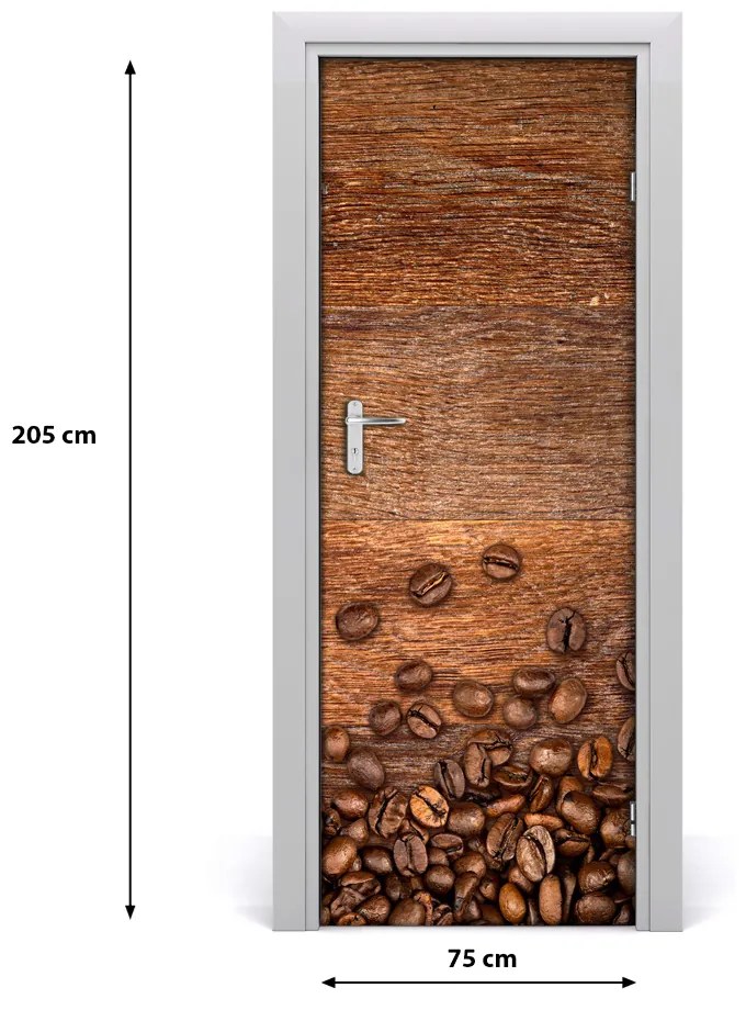Samolepiace fototapety na dvere zrnká kávy 75x205 cm