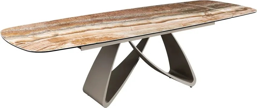 Rozkladací keramický stôl Firdos 180-220-260 cm hrdzavo-hnedý