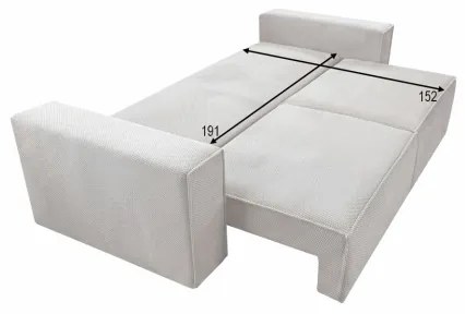 Rozkladacia trojmiestná pohovka s úložným priestorom RONDA béžová