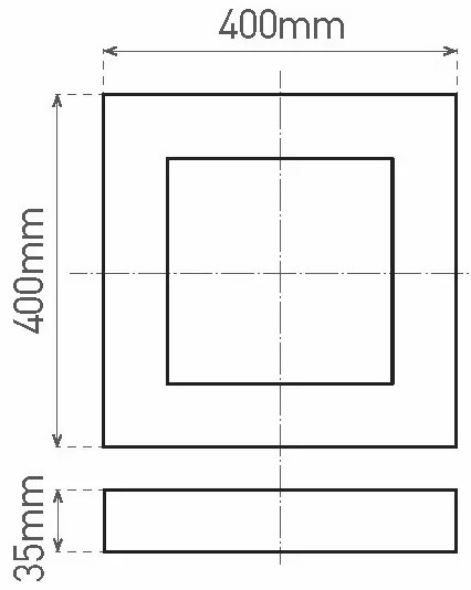 LED Stropné svietidlo FENIX LED/32W/230V 3800K 40 cm