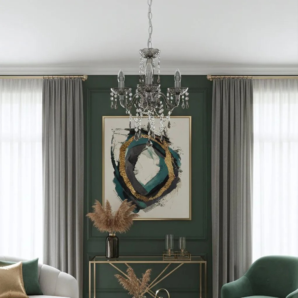 Toolight Toolight, stropné svietidlo 3xE14, EBT007-3CP, šedá, OSW-01242