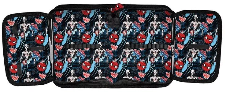 3-dielny školský set Spider-Man - batoh na kolieskach + peračník + taška na prezúvky