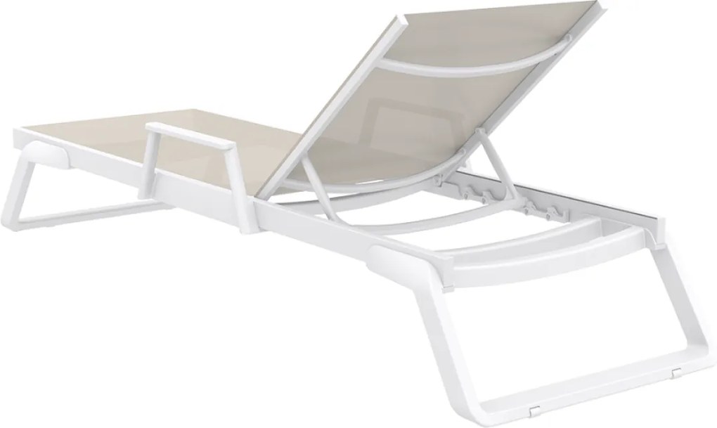 TROPIC ARM záhradné lehátko grey/black