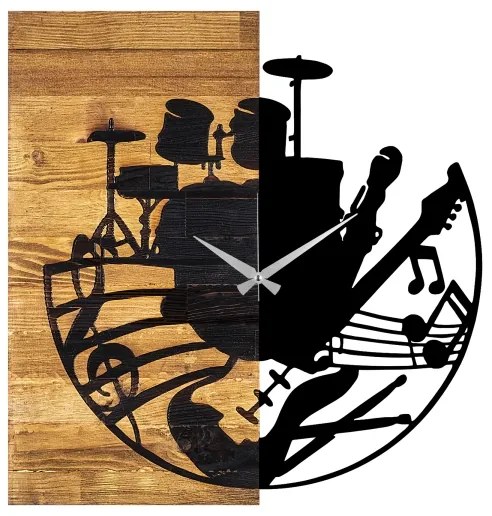 Nástenné hodiny 60x58 cm 1xAA drevo/kov