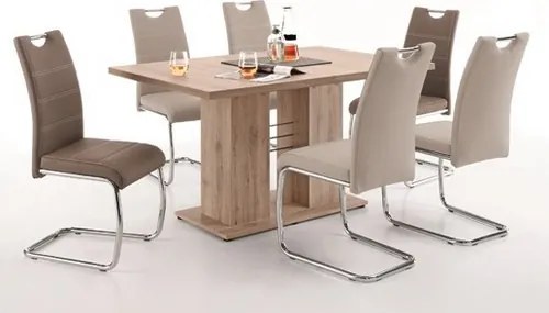 Jedálenská stolička Flora, cappuccino ekokoža