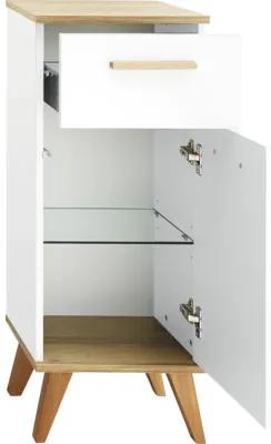 Kúpeľňová skrinka nízka Pelipal Quickset 923 lesklá biela 35,5 x 89,5 x 33 cm