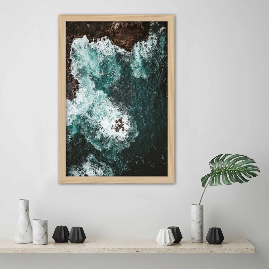 Gario Plagát Pohľad z hory na pobreží mora Farba rámu: Bez rámu, Rozmery: 30 x 45 cm