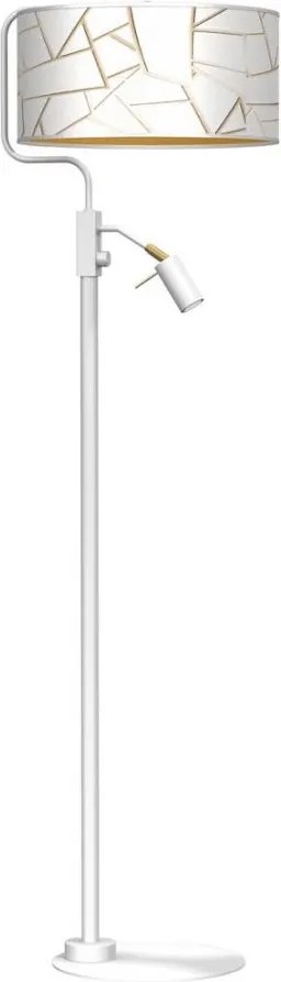 Stojacia lampa ZIGGY 1xE27/40W/230V + 1xGU10/MR11/7W biela/zlatá