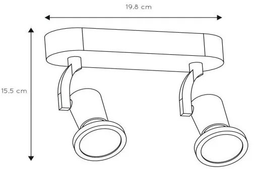 Lucide 11903/10/30 - LED bodové svietidlo JASTER-LED 2xGU10/5W/230V čierne