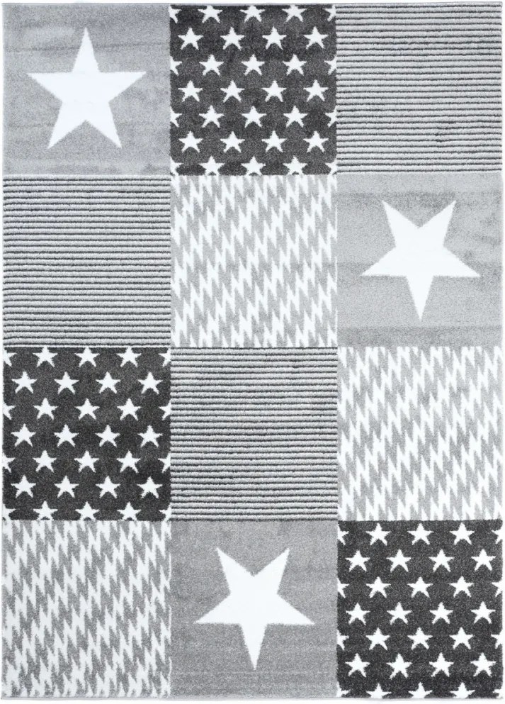 Detský kusový koberec Stars sivý, Velikosti 200x290cm