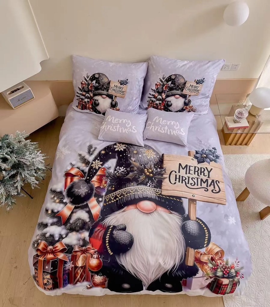 3D Bavlnené obliečky NOIR GNOME farebné + obliečka na vankúšik 40x50 cm zdarma Rozmer obliečky: 70 x 90 cm | 140 x 200 cm