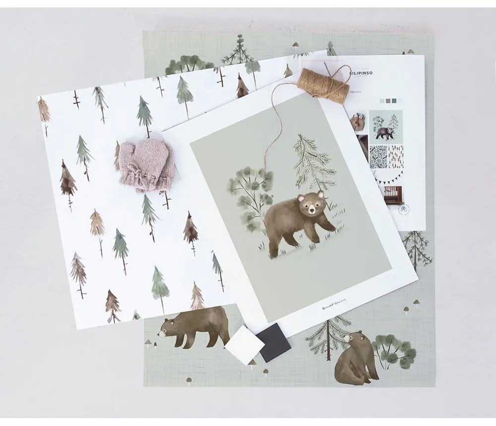 Detská tapeta 10 m x 50 cm Mountain & Bears – Lilipinso