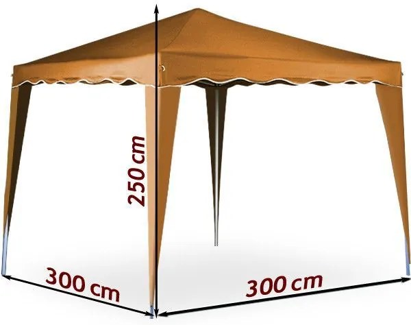 InternetovaZahrada Záhradný altánok Capri 3x3 m - hnedá