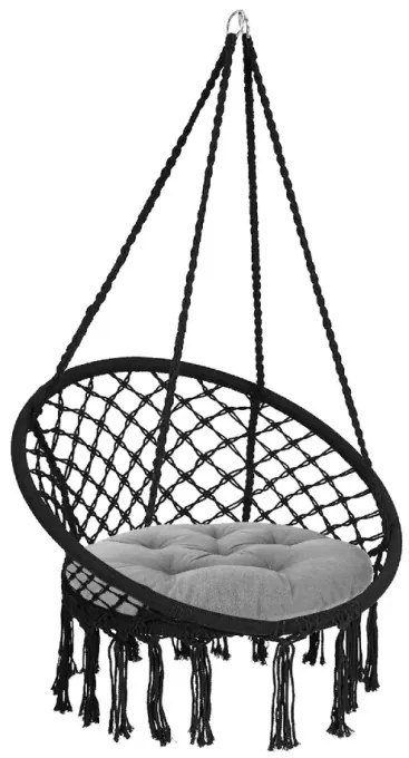 Závesné kreslo BOHO 490129A čierne