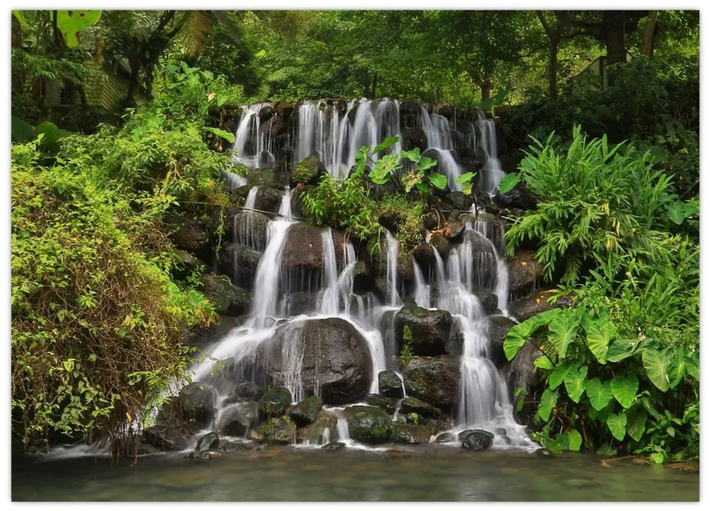 Obraz vodopádov v tropickom lese (70x50 cm)