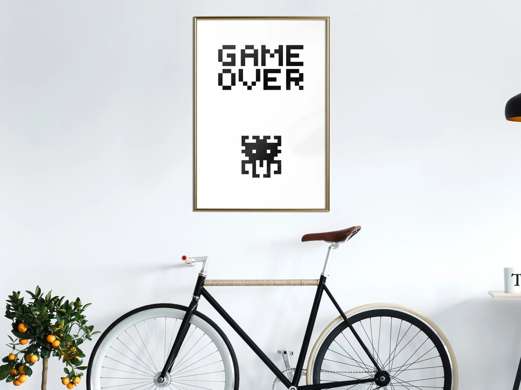 Artgeist Plagát - Game Over [Poster] Veľkosť: 20x30, Verzia: Čierny rám