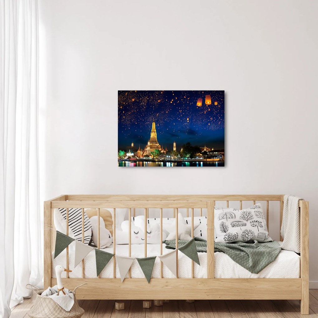 Obraz - Lampióny šťastia, Bangkok (70x50 cm)