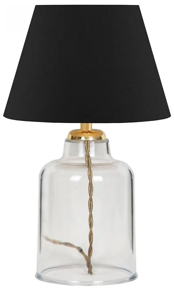 Stolná lampa AYD 1xE27/40W/230V čierna/číra