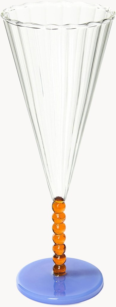 Ručne vyrobené poháre na sekt Perle, 2 ks