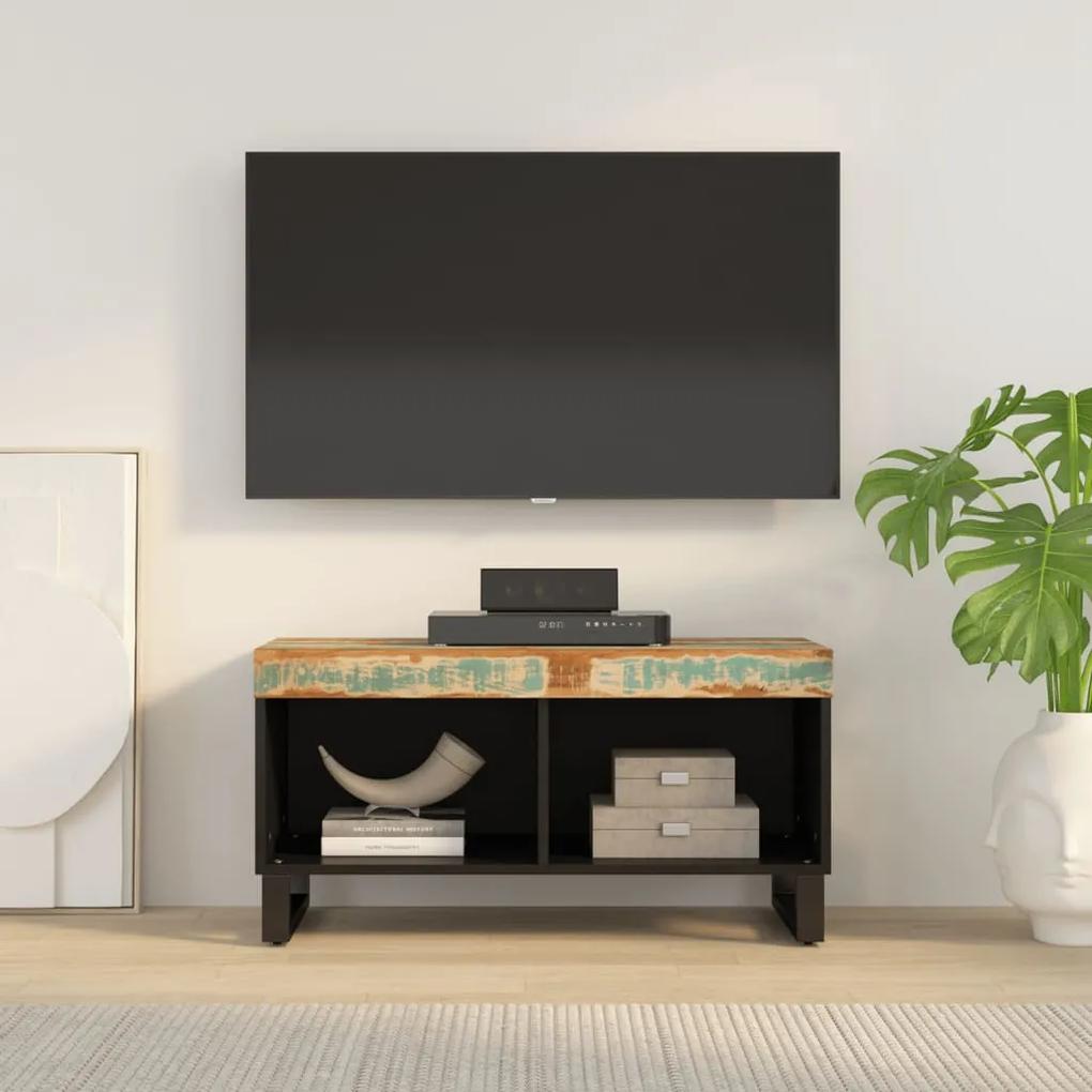 TV skrinka 85x33x43,5 cm masívne recyklované drevo 352895