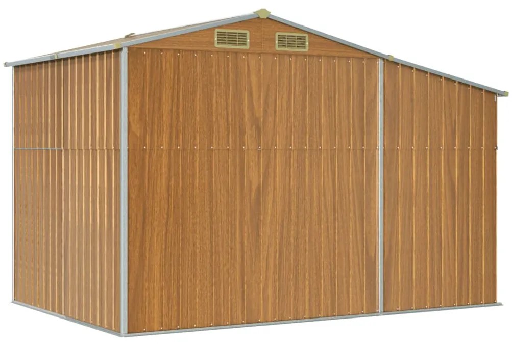 Záhradná kôlňa svetlohnedé 277x192,5x179 cm pozinkovaná oceľ