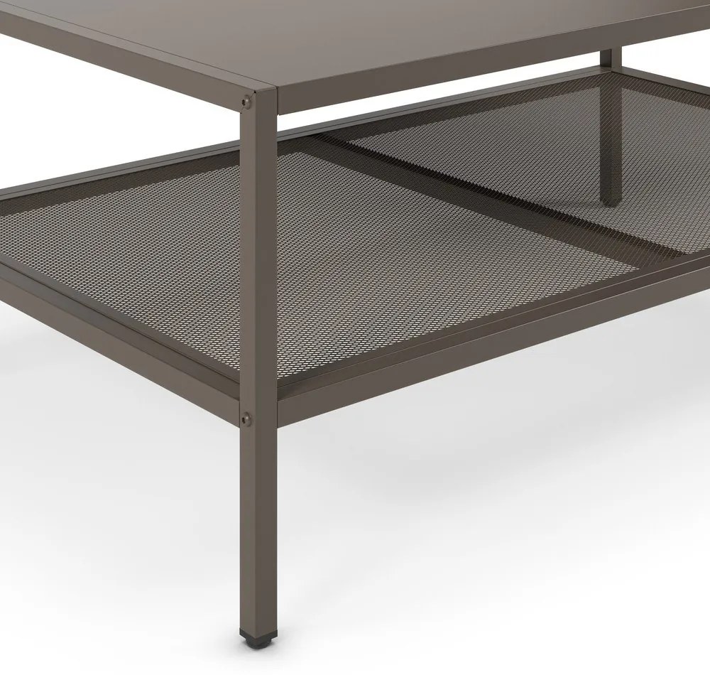 Sivý kovový konferenčný stolík 60x100 cm Fayna – Marckeric