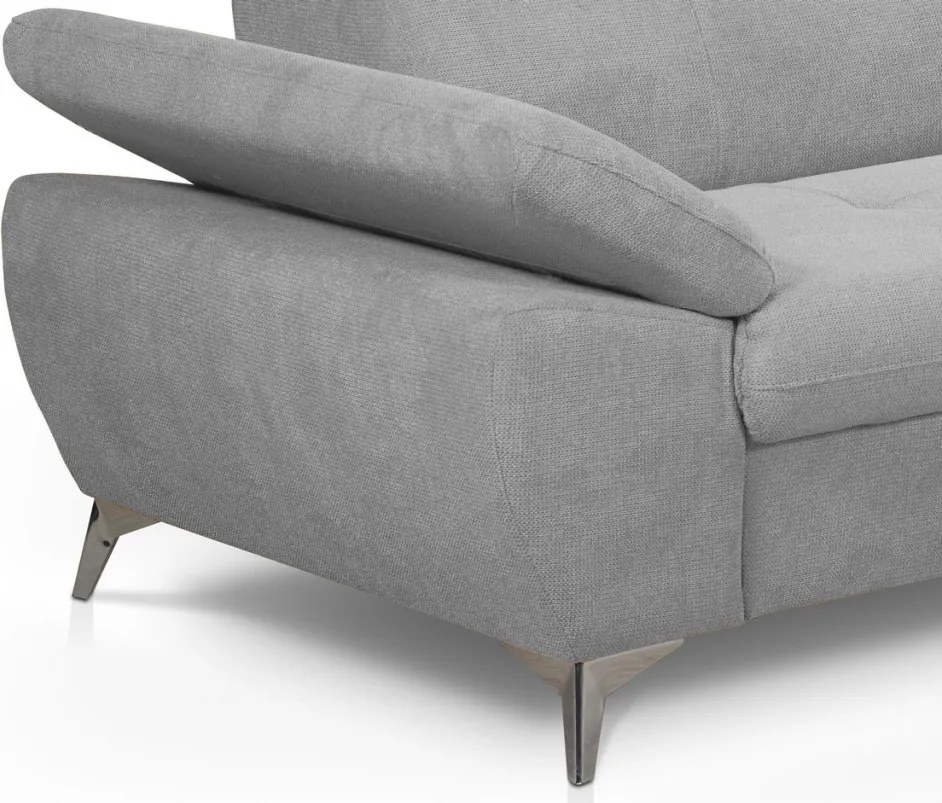 Trojsedák Gisele, svetlo šedá látka