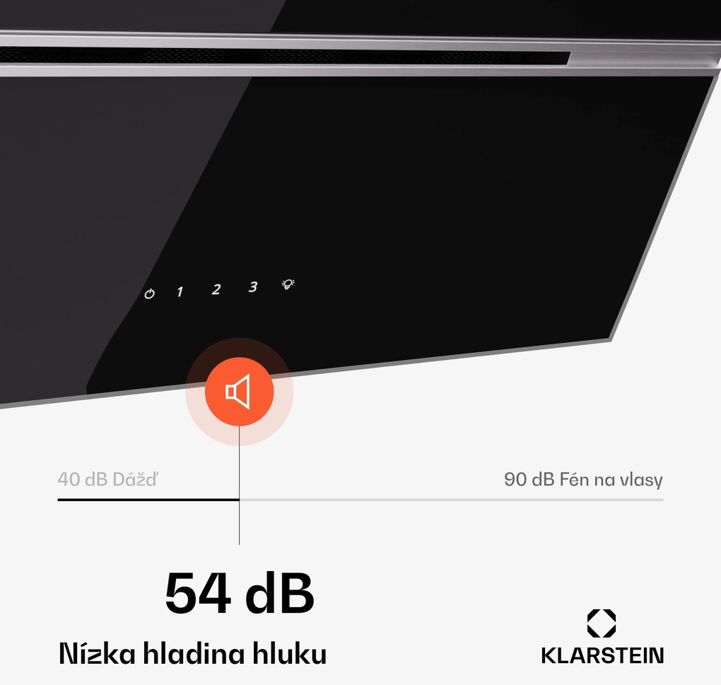 Klarstein Alina digestor | 80 cm | 615 m³/h | Tichý | EEK A