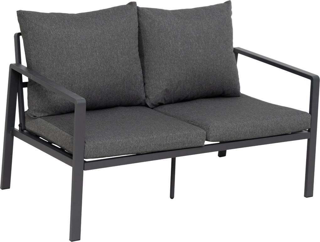 InternetovaZahrada - Furnigo Záhradný kovový set Valencia - antracit/sivé podušky