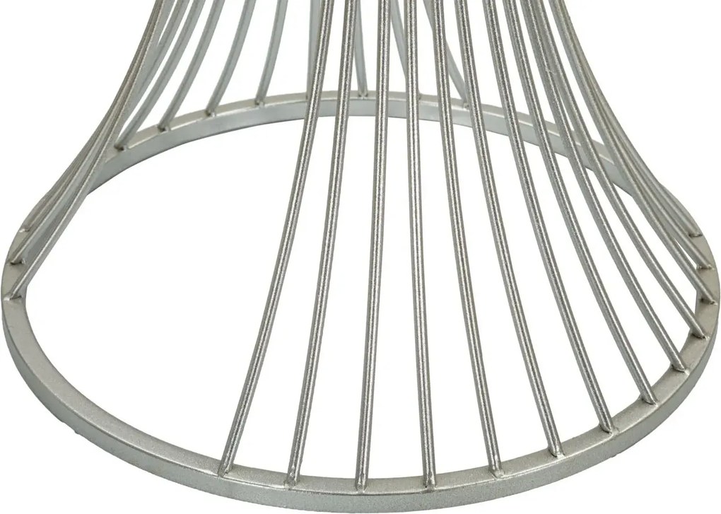 Odkladací stolík Funnel 50 cm strieborná/mramor