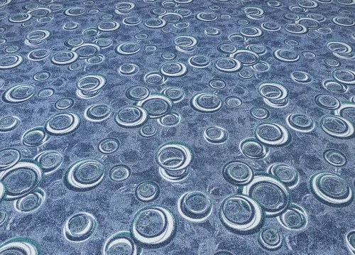 Koberce Breno Metrážny koberec DROPS 74, šíře role 400 cm, modrá, viacfarebná