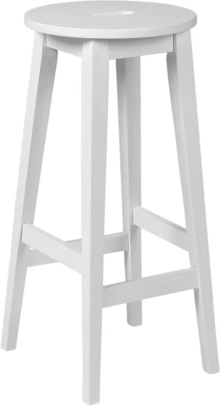 Biela barová stolička z dubového dreva Rowico Frigg