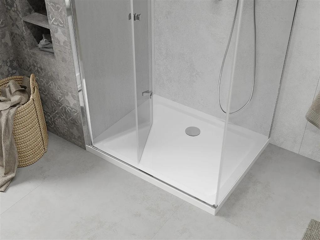 Mexen Lima sprchovací kút 100x80cm, 6mm sklo, chrómový profil - číre sklo + Slim sprchová vanička - 856-100-080-00-00-4010