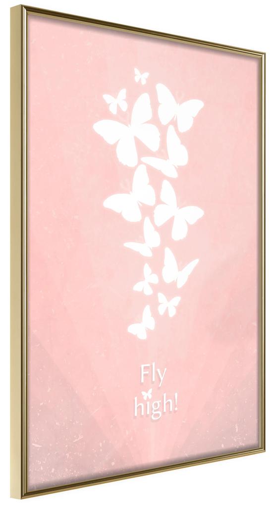 Artgeist Plagát - Fly High! [Poster] Veľkosť: 20x30, Verzia: Zlatý rám