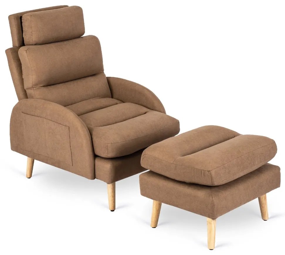 PROXIMA.store - Sklápacie kreslo HENRY FARBA: hnedá