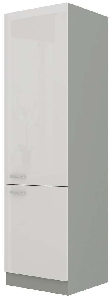 Potravinová kuchynská skrinka Brunea 60 DK-210 2F (sivá + lesk biely). Vlastná spoľahlivá doprava až k Vám domov. 1024993