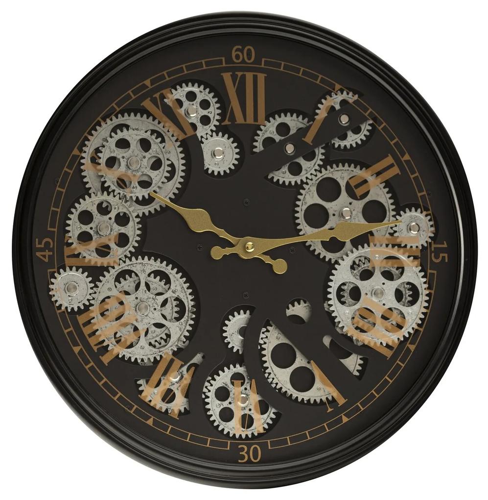 Dekoračné hodiny 35x7x35 cm čierna