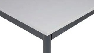 Jedálenský stôl, 1600 x 800 mm, tmavo sivá podnož, sivá