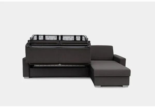 Rozkladacia rohová sedacia súprava LEKA pr. hnedá s úložným priestorom