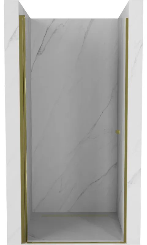 Mexen Pretoria, sprchové dvere do otvoru 80 x 190 cm, 6mm číre sklo, zlatý profil, 852-080-000-50-00