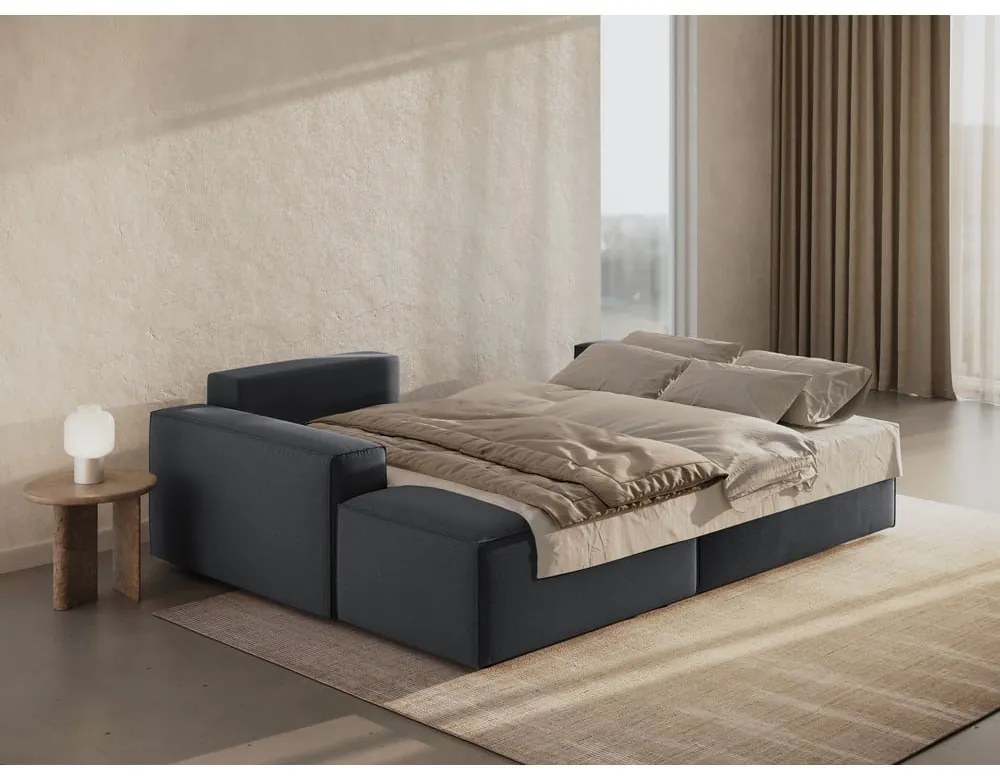 Tmavosivá rozkladacia rohová pohovka (ľavý roh) Jodie – Micadoni Home