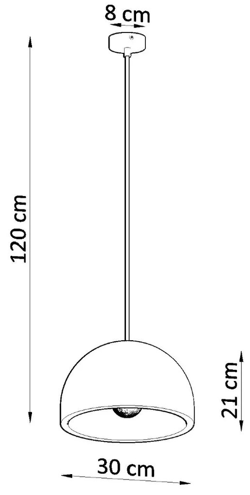 Závesné svietidlo Pablito, 1x betónové tienidlo