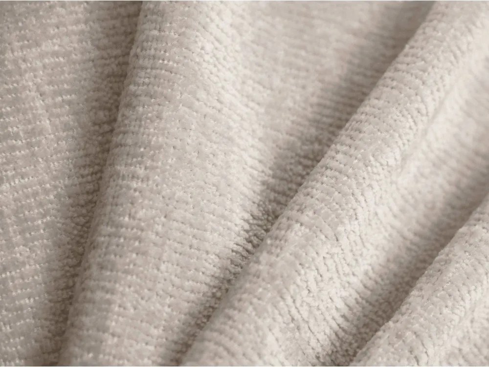 Krémová čalúnená jednolôžková posteľ s úložným priestorom s roštom 90x200 cm Kaelle – Micadoni