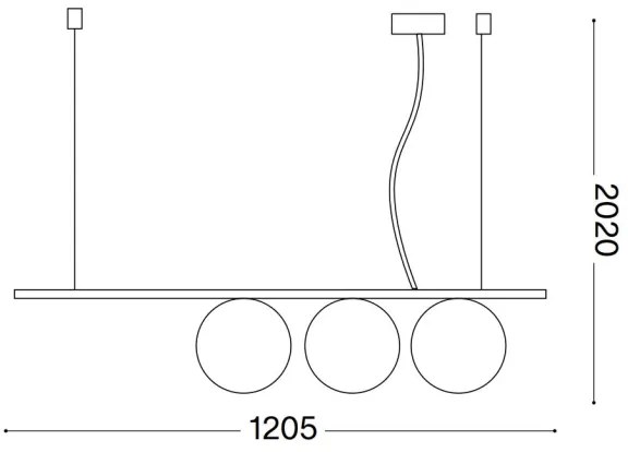 Ideal Lux - LED Luster na lanku PERLINE 3xG9/3W/230V zlatá