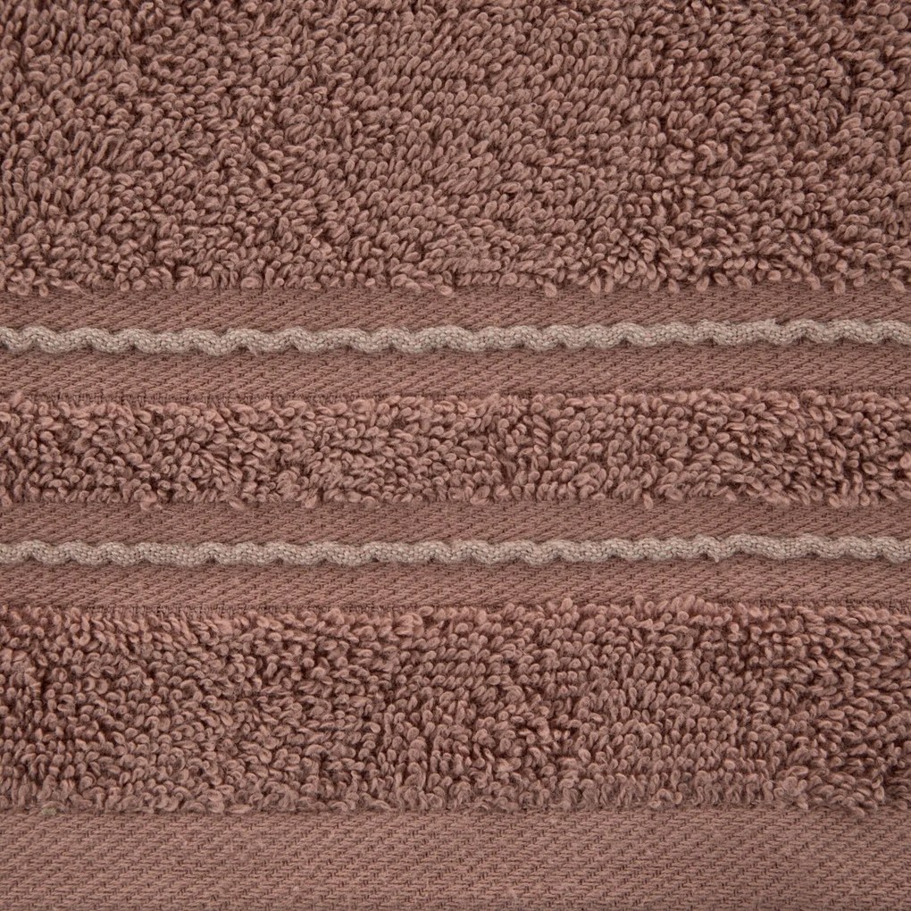 BAVLNENÝ UTERÁK KEMINA SADA 3KS 70X140 CM TEHLOVÁ