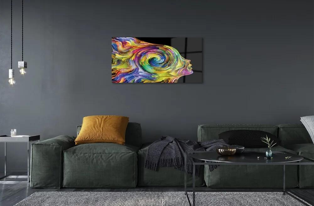 Obraz na skle Žena farebný obrázok 140x70 cm