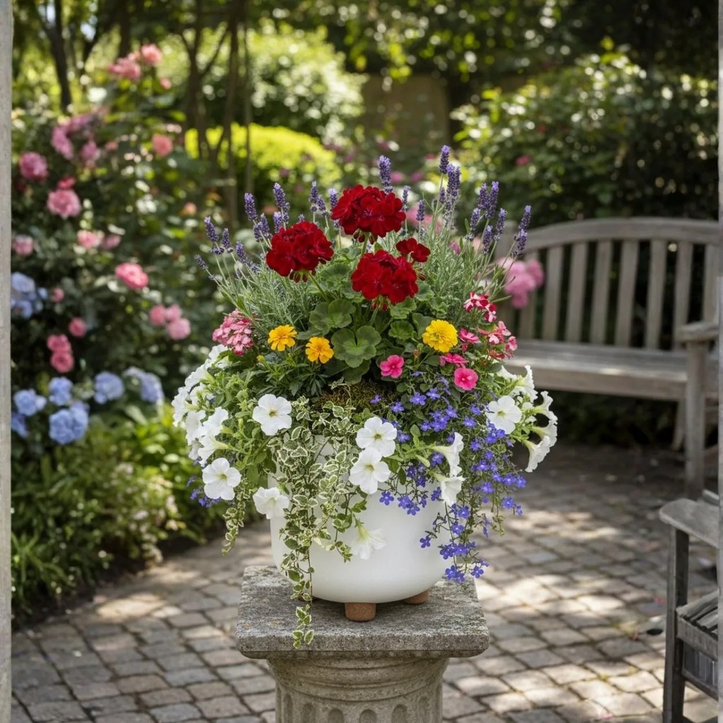 PLASTOVÝ KVETINÁČ TERRA 19,5X21 CM KRÉMOVÁ