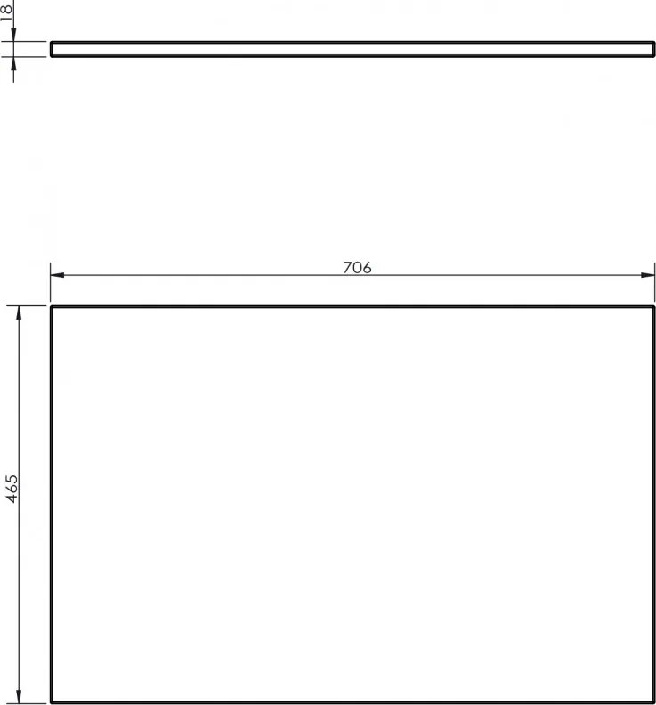 Mexen Uni, pracovná doska 70 cm, orech, 91AXX-0704-464-18-86