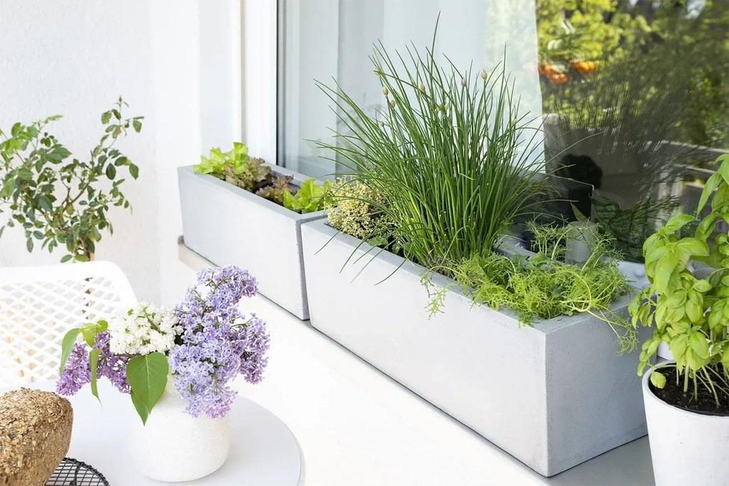 Hrantík FLOBO, sklolaminát, šírka 60 cm, betón - design